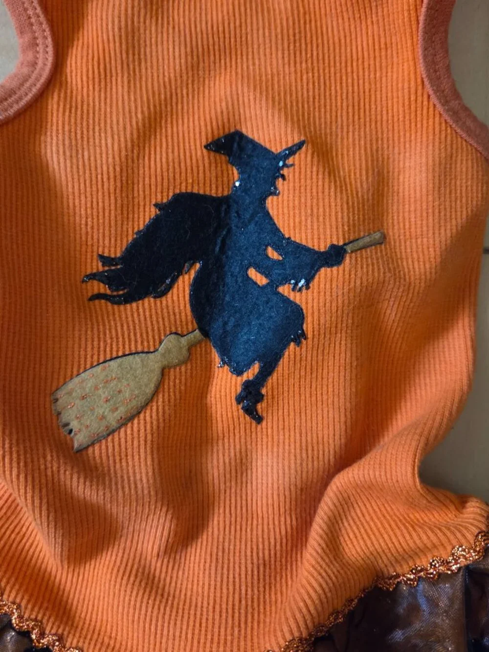 Cat Halloween Costume Dress with a Hat and Artificial Silver Lushes